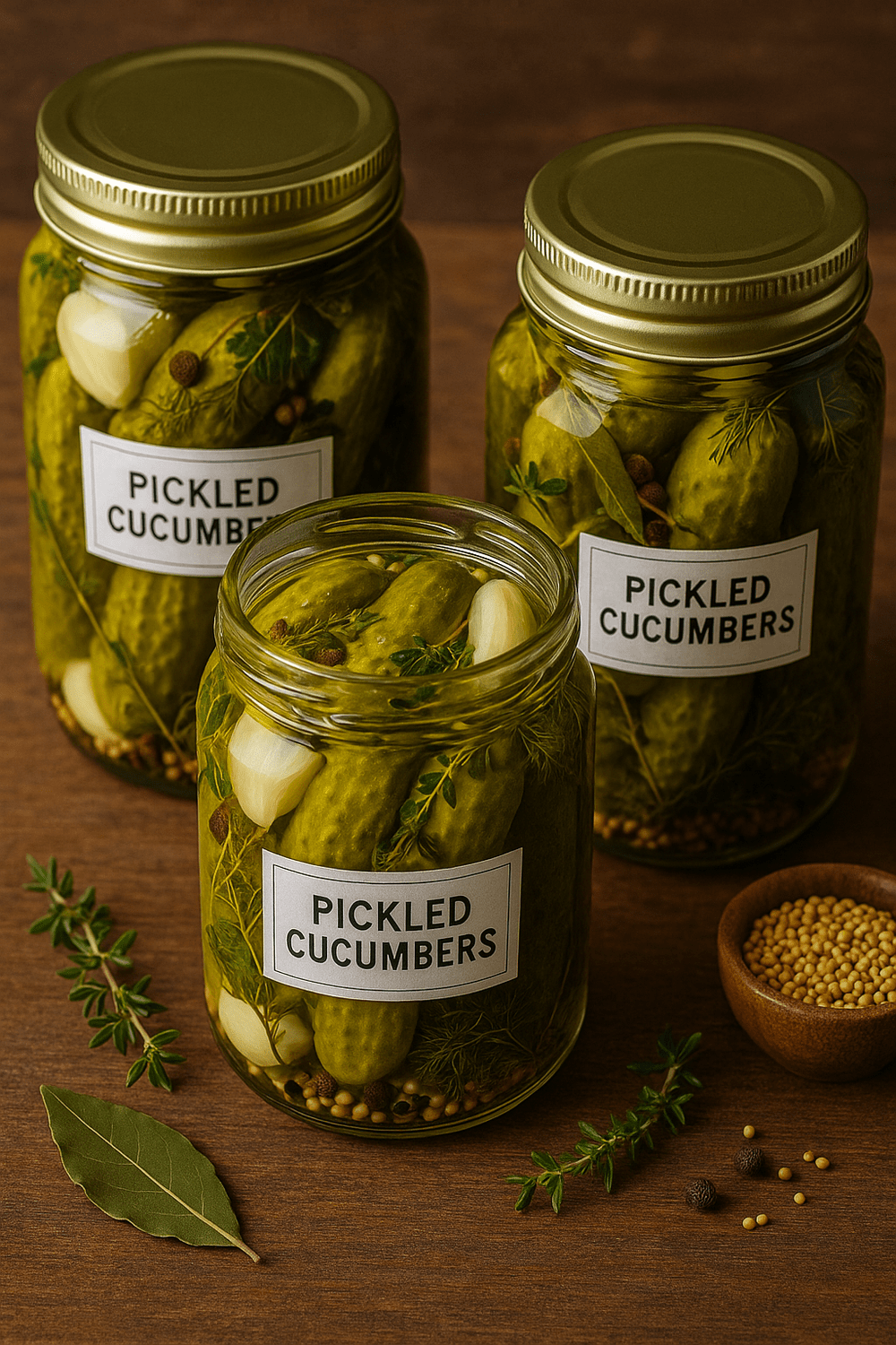 Pickled cucumbers in vinegar — image from the original recipe page